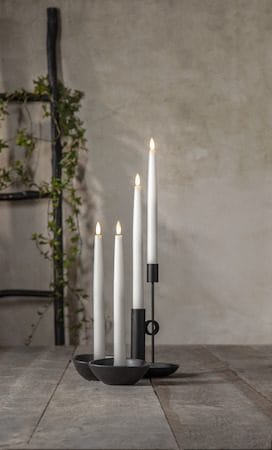 Flamme Slim LED Antikljus 4-pack - vit - Belysning - Dekorationsbelysning - Dekorationsbelysning inomhus - Batteridrivna ljus