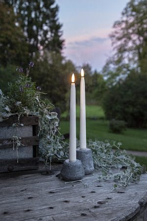 Flamme Slim Outdoor LED Antikljus 2-pack - vit - Belysning - Dekorationsbelysning - Dekorationsbelysning inomhus - Batteridrivna ljus