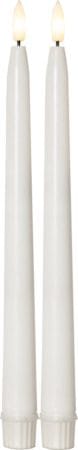 Flamme Slim Outdoor LED Antikljus 2-pack - vit - Belysning - Dekorationsbelysning - Dekorationsbelysning inomhus - Batteridrivna ljus
