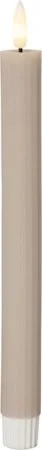Flamme Stripe LED Antikljus 2-pack 25 cm, beige