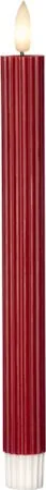 Flamme Stripe LED Antikljus 2-pack 25 cm, djupröd