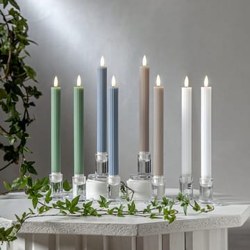 Flamme Stripe LED Antikljus 2-pack 25 cm - vit - Belysning - Dekorationsbelysning - Dekorationsbelysning inomhus - Batteridrivna ljus