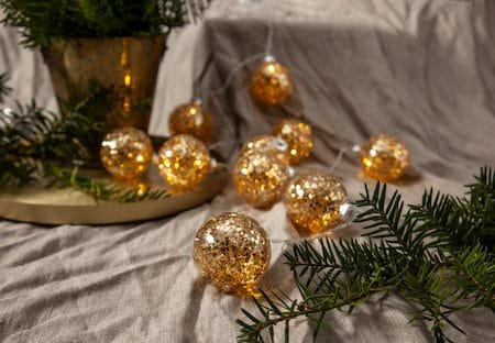 Glitter Ljusslinga - guld - Belysning - Dekorationsbelysning - Dekorationsbelysning inomhus - Ljusslinga inomhus