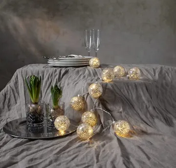 Glitter Ljusslinga - silver - Belysning - Dekorationsbelysning - Dekorationsbelysning inomhus - Ljusslinga inomhus