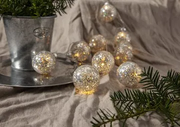 Glitter Ljusslinga - silver - Belysning - Dekorationsbelysning - Dekorationsbelysning inomhus - Ljusslinga inomhus