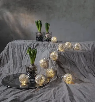 Glitter Ljusslinga - silver - Belysning - Dekorationsbelysning - Dekorationsbelysning inomhus - Ljusslinga inomhus