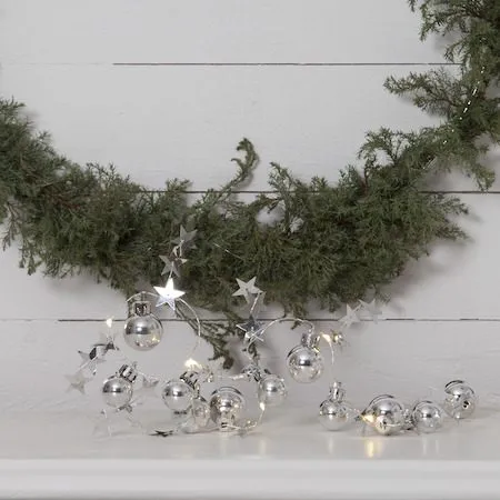 Ljusslinga X-mas 10 ljus - Silver / Transparent - Belysning - Dekorationsbelysning - Dekorationsbelysning inomhus - Ljusslinga inomhus