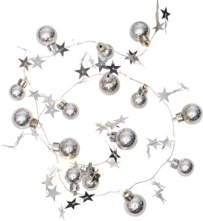 Ljusslinga X-mas 10 ljus - Silver / Transparent - Belysning - Dekorationsbelysning - Dekorationsbelysning inomhus - Ljusslinga inomhus