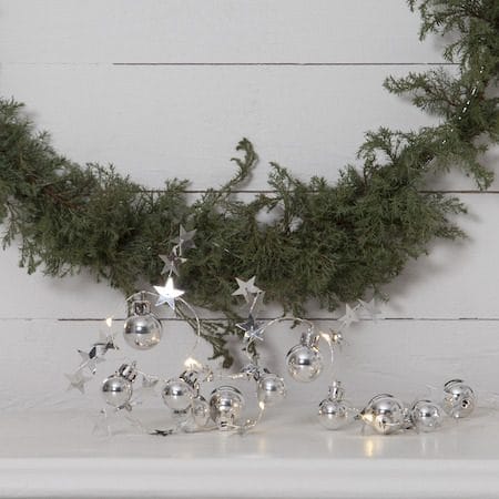 Ljusslinga X-mas 10 ljus - Silver / Transparent - Belysning - Dekorationsbelysning - Dekorationsbelysning inomhus - Ljusslinga inomhus