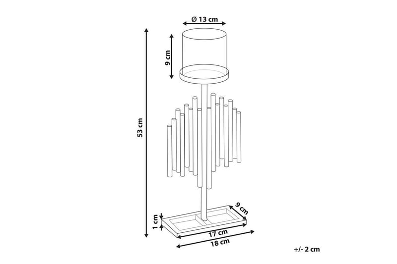 Ljusstake Nias 18x13x53 cm - 18x13x53 cm - Belysning - Dekorationsbelysning - Dekorationsbelysning inomhus - Ljuslist