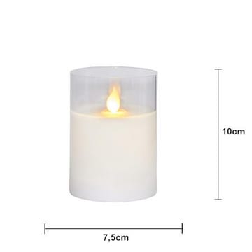 M-Twinkle LED Blockljus 10 cm - vit och transparent - Belysning - Dekorationsbelysning - Dekorationsbelysning inomhus - Batteridrivna ljus