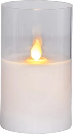 M-Twinkle LED Blockljus 12,5 cm - transparent glas och vit - Belysning - Dekorationsbelysning - Dekorationsbelysning inomhus - Batteridrivna ljus