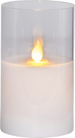 M-Twinkle LED Blockljus 12,5 cm - transparent glas och vit - Belysning - Dekorationsbelysning - Dekorationsbelysning inomhus - Batteridrivna ljus