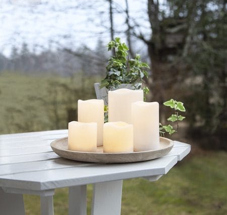 Paul set av 5 LED Blockljus 10 cm - elfenbensvit - Belysning - Dekorationsbelysning - Dekorationsbelysning inomhus - Batteridrivna ljus