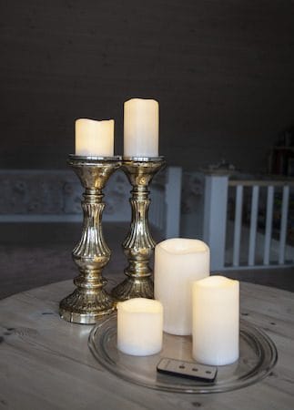 Paul set av 5 LED Blockljus 10 cm - elfenbensvit - Belysning - Dekorationsbelysning - Dekorationsbelysning inomhus - Batteridrivna ljus