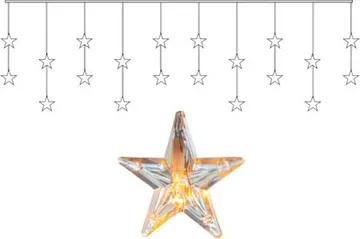 Star Curtain Ljusgardin 180 cm - transparent - Belysning - Dekorationsbelysning - Dekorationsbelysning inomhus - Ljusslinga inomhus