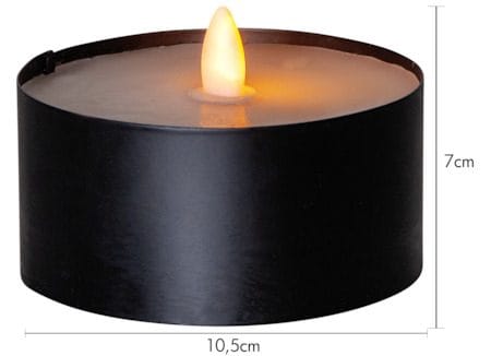 Torch Candle LED Ljus 10.5 cm - svart - Belysning - Dekorationsbelysning - Dekorationsbelysning inomhus - Batteridrivna ljus