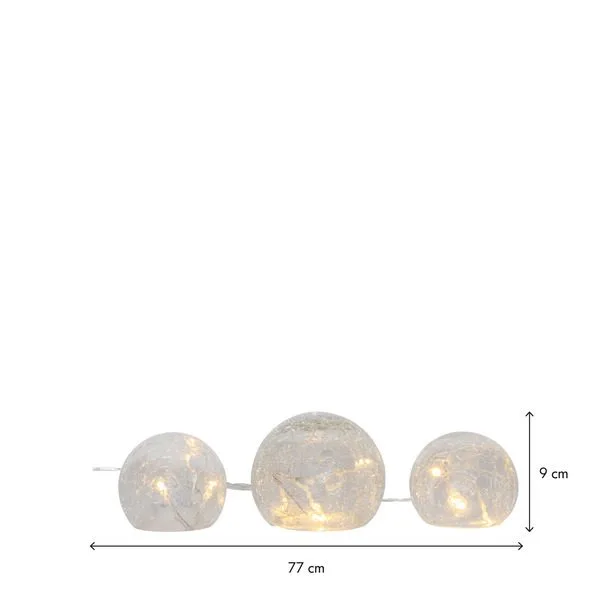 Triss Glasdekoration 77 cm - transparent - Belysning - Dekorationsbelysning - Dekorationsbelysning inomhus - Ljusslinga bollar
