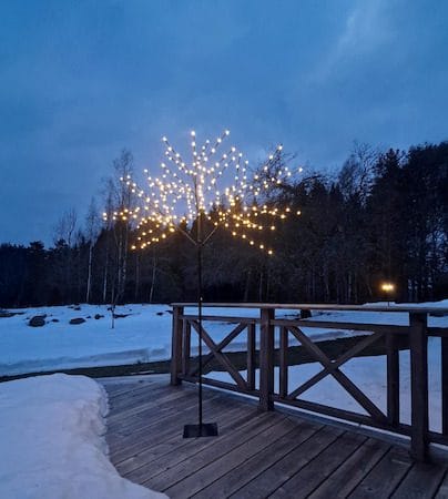 Albero Dekorationsträd belysning 250 cm - svart med vita ljuspunkter - Belysning - Dekorationsbelysning - Dekorationsbelysning utomhus - Ljusslinga utomhus