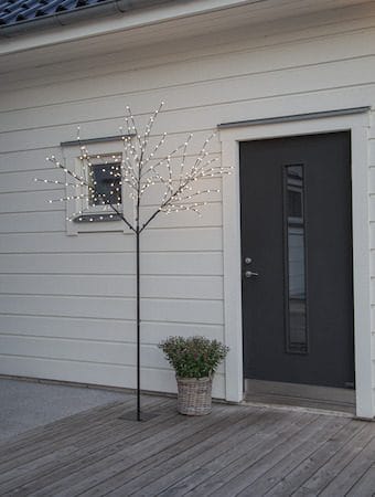 Albero Dekorationsträd belysning 250 cm - svart med vita ljuspunkter - Belysning - Dekorationsbelysning - Dekorationsbelysning utomhus - Ljusslinga utomhus
