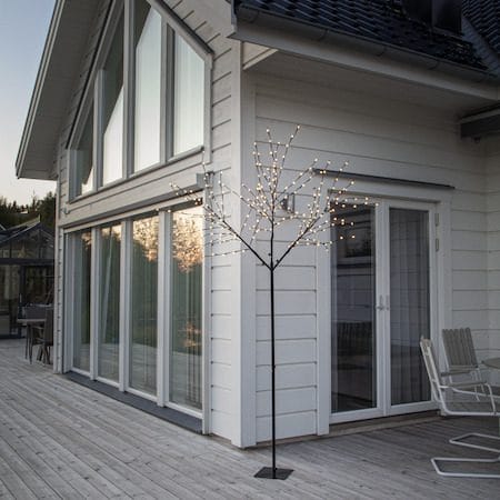 Albero Dekorationsträd belysning 250 cm - svart med vita ljuspunkter - Belysning - Dekorationsbelysning - Dekorationsbelysning utomhus - Ljusslinga utomhus