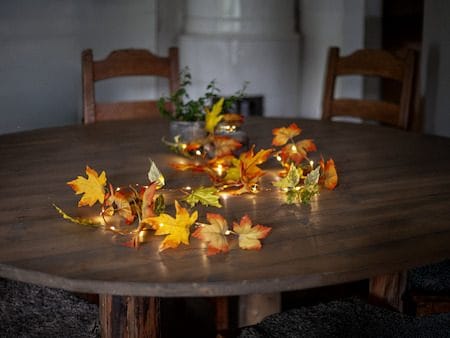 Autumn Girland - Orange höstfärger - Belysning - Dekorationsbelysning - Dekorationsbelysning utomhus - Ljusslinga utomhus