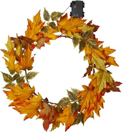 Autumn Krans med belysning 45 cm, orange