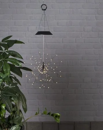 Firework Solar Solcellsdekoration 26 cm, svart