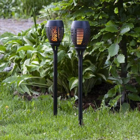 Flame 2 pack Solcellsfackla - svart - Belysning - Dekorationsbelysning - Dekorationsbelysning utomhus - LED belysning utomhus