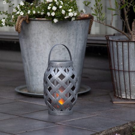 Flame Solcellslykta 15 cm - grå - Belysning - Dekorationsbelysning - Dekorationsbelysning utomhus - LED belysning utomhus