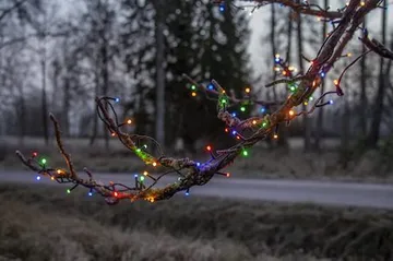 Flashy LED-Ljusslinga Jul Utomhus 21 m 300 Flerfärgade Ljus med Timer - Svart|Flerfärgad - Belysning - Dekorationsbelysning - Dekorationsbelysning utomhus - Ljusslinga utomhus