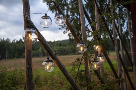 Globe Solcellsslinga 10 cm - svart och transparent - Belysning - Dekorationsbelysning - Dekorationsbelysning utomhus - LED belysning utomhus