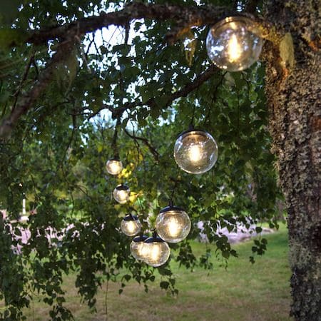 Globe Solcellsslinga 10 cm - svart och transparent - Belysning - Dekorationsbelysning - Dekorationsbelysning utomhus - LED belysning utomhus
