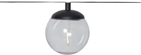 Globe Solcellsslinga 10 cm, svart och transparent