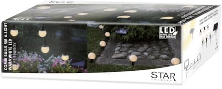 Globus Solcellsslinga 500 cm - vit - Belysning - Dekorationsbelysning - Dekorationsbelysning utomhus - LED belysning utomhus
