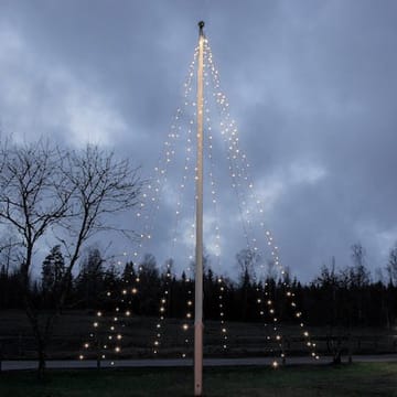 LED-flaggstångsbelysning Jul Crispy Ice White 7 m 360 ljus - Svart / Isvit - Belysning - Dekorationsbelysning - Dekorationsbelysning utomhus - Flaggstångsbelysning