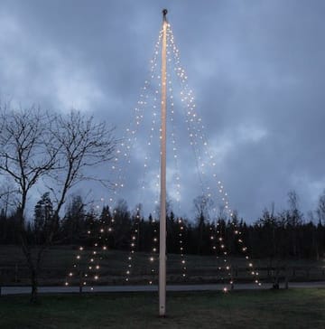 LED-flaggstångsbelysning Jul Crispy Ice White 7 m 360 ljus - Svart / Isvit - Belysning - Dekorationsbelysning - Dekorationsbelysning utomhus - Flaggstångsbelysning
