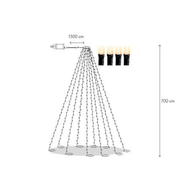 LED-flaggstångsbelysning Jul Golden Warm White 7 m 360 ljus - Svart - Belysning - Dekorationsbelysning - Dekorationsbelysning utomhus - Flaggstångsbelysning