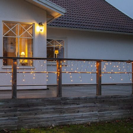 LED-istappsslinga Golden Warm White 12 m 480 ljus - Svart - Belysning - Dekorationsbelysning - Dekorationsbelysning utomhus - Ljusslinga utomhus