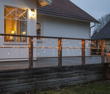 LED-istappsslinga Golden Warm White 12 m 480 ljus - Svart - Belysning - Dekorationsbelysning - Dekorationsbelysning utomhus - Ljusslinga utomhus
