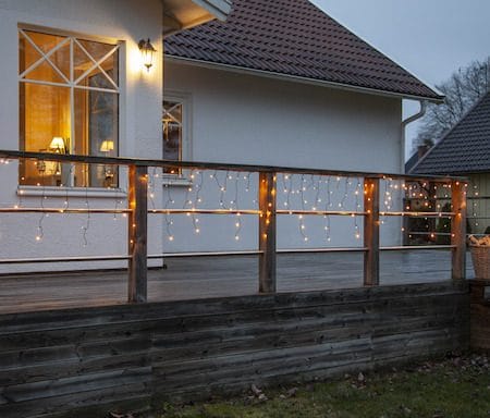 LED-istappsslinga Golden Warm White 12 m 480 ljus - Svart - Belysning - Dekorationsbelysning - Dekorationsbelysning utomhus - Ljusslinga utomhus