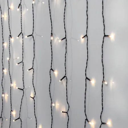LED-ljusgardin Jul Crispy Ice White 130x200 cm 120 ljus - Svart - Belysning - Dekorationsbelysning - Dekorationsbelysning utomhus - Ljusslinga utomhus
