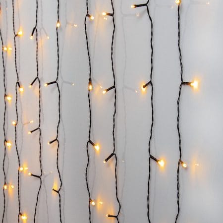 LED-ljusgardin Jul Golden Warm White 130x130 cm 80 ljus - Svart - Belysning - Dekorationsbelysning - Dekorationsbelysning utomhus - Ljusslinga utomhus