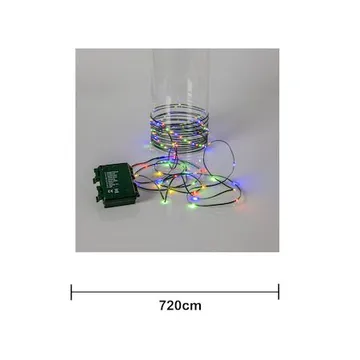 LED-ljusslinga Jul Dew Drop Micro 7 m 96 ljus Batteridriven - Grön - Belysning - Dekorationsbelysning - Dekorationsbelysning utomhus - Ljusslinga utomhus