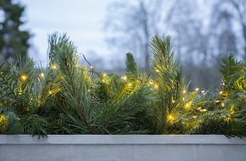 LED-ljusslinga Jul Dew Drop Micro 7 m 96 ljus Varmvit Batteridriven - Grön - Belysning - Dekorationsbelysning - Dekorationsbelysning utomhus - Ljusslinga utomhus