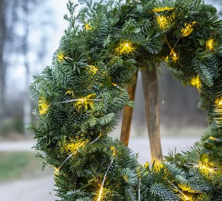 LED-ljusslinga Jul Dew Drop Micro 7 m 96 ljus Varmvit Batteridriven - Transparent - Belysning - Dekorationsbelysning - Dekorationsbelysning utomhus - Ljusslinga utomhus