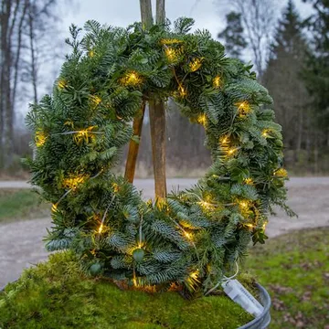 LED-ljusslinga Jul Dew Drop Micro 7 m 96 ljus Varmvit Batteridriven - Transparent - Belysning - Dekorationsbelysning - Dekorationsbelysning utomhus - Ljusslinga utomhus