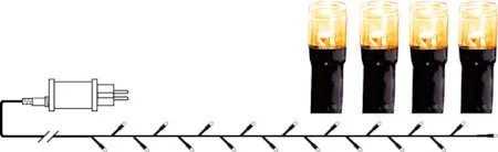 LED-ljusslinga Jul Golden Warm White 6 m 80 ljus - Svart - Belysning - Dekorationsbelysning - Dekorationsbelysning utomhus - Ljusslinga utomhus