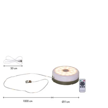 LED-ljusslinga Rondo 10 m USB - Vit / Grå - Belysning - Dekorationsbelysning - Dekorationsbelysning utomhus - Ljusslinga utomhus