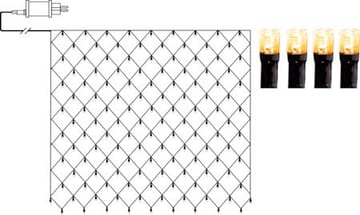 Ljusnät jul Golden Warm White 2x2 m 160 ljus - Svart - Belysning - Dekorationsbelysning - Dekorationsbelysning utomhus - Ljusslinga utomhus